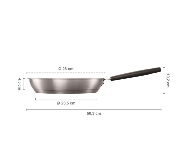FISKARS Patelnia 28 cm HARD FACE STEEL (1052247) - 1379517 - zdjęcie 3